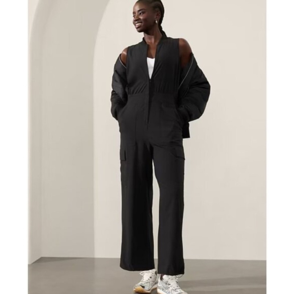 ATHLETA Brooklyn Utility Jumpsuit Black